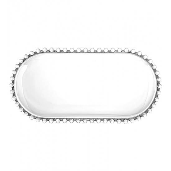Travessa Oval 29,5cm Por 14,5cm Pearl Em Cristal Ecológico Wolff